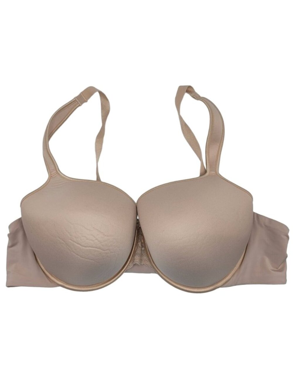Torrid Curve Seamless Bra Tan 44C Lined Adj Microfiber Underwire Full Coverage